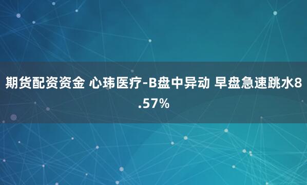 期货配资资金 心玮医疗-B盘中异动 早盘急速跳水8.57%